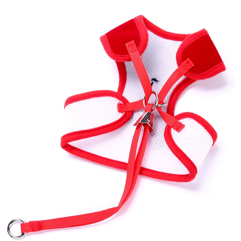 Elegant Bowtie Dog Harness Vest with Leash Adjustable Cat Harness Leash Set Cute Bow Knot Tuxedo Suit for Cats Kitten Puppy