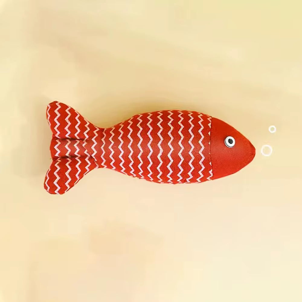 MADDEN Cat Fish Toy Cat Scratcher Catnip Toy Interactive Simulation Fish Cat Mint Fidget Toys Stuffed Playing Toy for Cat Kitten