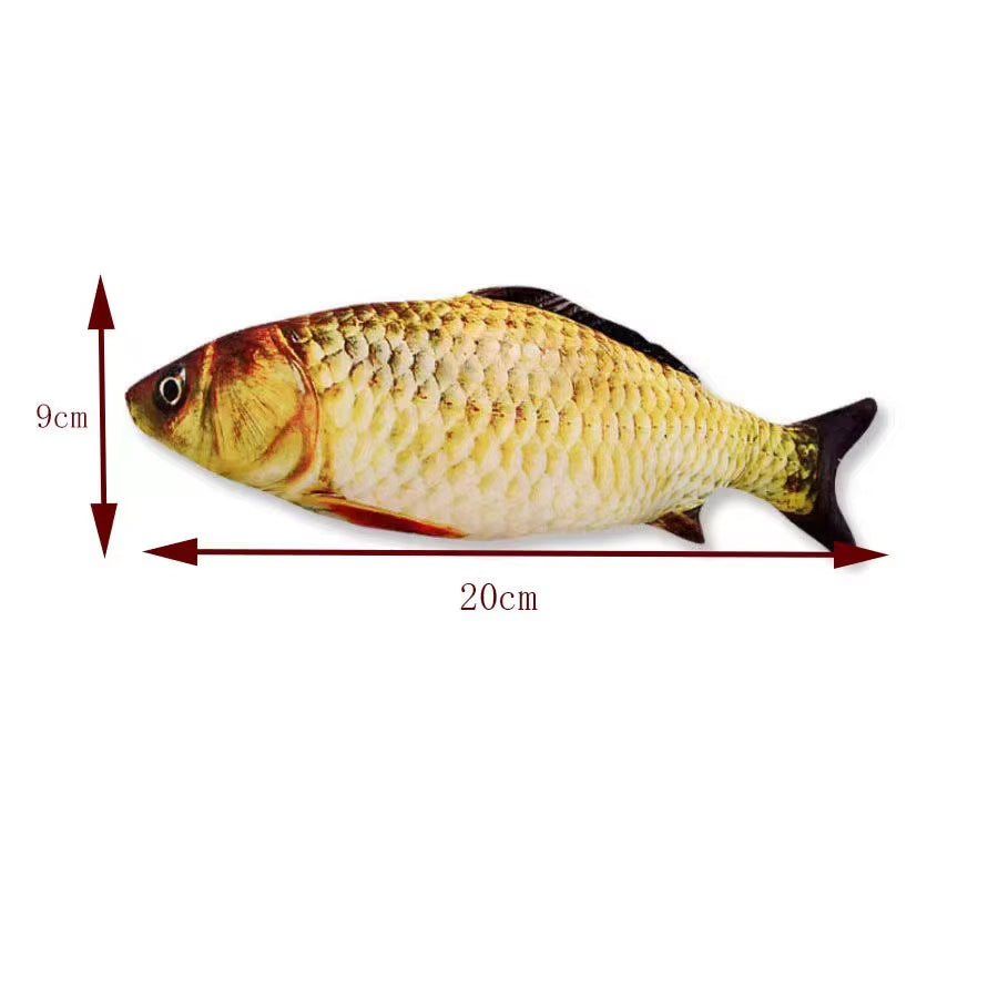 MADDEN Cat Fish Toy Cat Scratcher Catnip Toy Interactive Simulation Fish Cat Mint Fidget Toys Stuffed Playing Toy for Cat Kitten