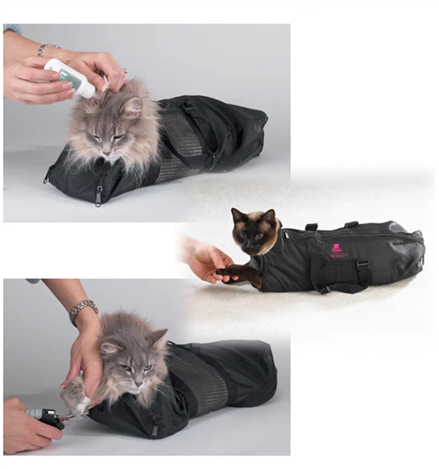 Multifunctional Cat Grooming Bag - Pet Bathing & Grooming Helper for Easy Care