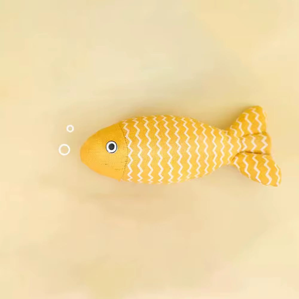 MADDEN Cat Fish Toy Cat Scratcher Catnip Toy Interactive Simulation Fish Cat Mint Fidget Toys Stuffed Playing Toy for Cat Kitten