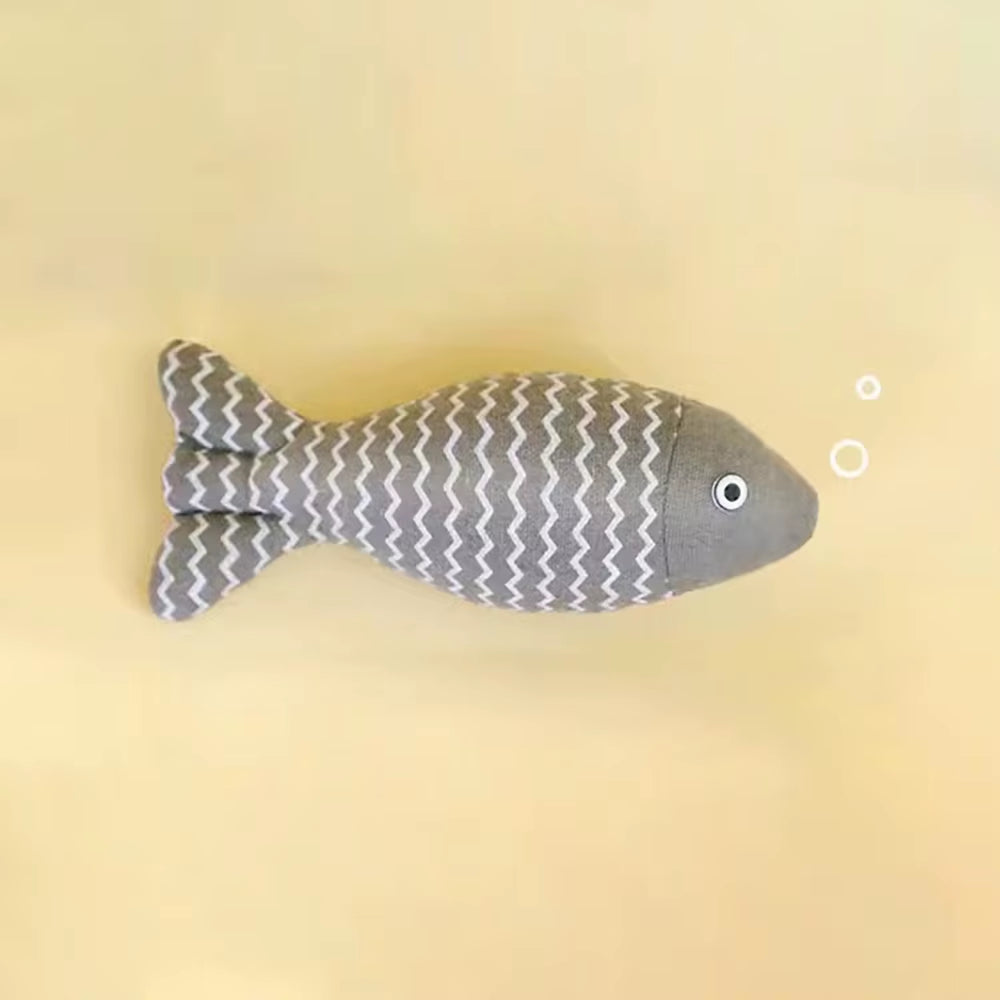 MADDEN Cat Fish Toy Cat Scratcher Catnip Toy Interactive Simulation Fish Cat Mint Fidget Toys Stuffed Playing Toy for Cat Kitten