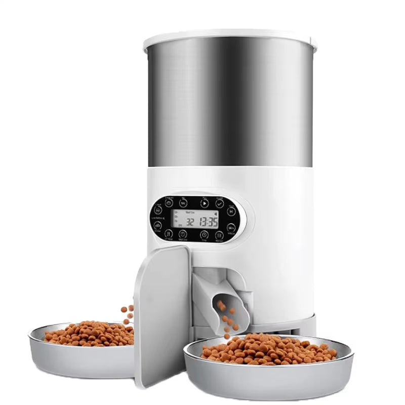 3L 4.5L Double Meal Dog Automatic Feeder Cats Smart Feeding Tuya WIFI Food Dispenser Bowl Auto Recording Timming Pet Feeder