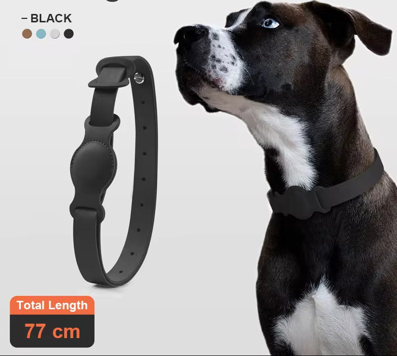 New Leather Pet Adjustable Collar for Apple Airtag Location Tracker Dog Cat Anti-Lost Airtag Case Airtags Location Collar