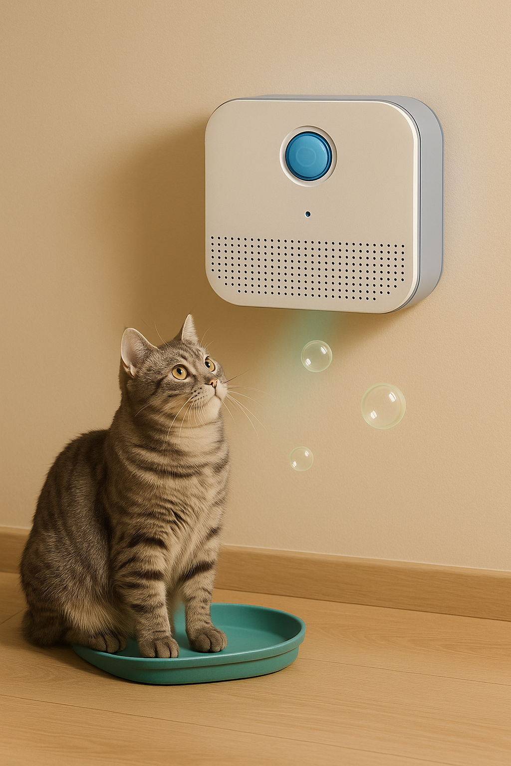 Purificateur d’odeurs intelligent et silencieux pour litière de chat – Rechargeable USB